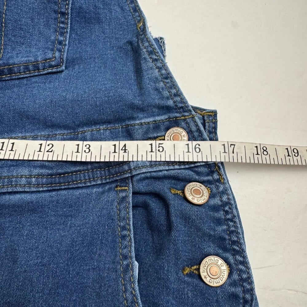 Luvamia NEW Denim Overalls Blue Medium Wash Women Size Small Casual - Picture 9 of 11